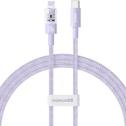 Kabel Baseus Gem USB C-Lightning 20W 1m (fioletowy)