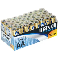 MAXELL Bateria alkaliczna ALKALINE LR6 AA FOLIA karton 32 sztuki (8 zgrzewek po 4 sztuki)