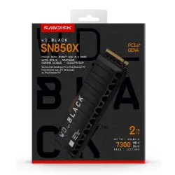 Dysk SSD WD Black SN850X WDS200T2XHE (2 TB ; M.2; PCIe NVMe 4.0 x4; heatsink)