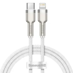 BASEUS KABEL USB-C LIGHTNING CAFULE PD 1M BIAŁY