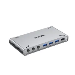 UNITEK PRZEŁĄCZNIK KVM USB-C 10GBPS Z HDMI Z TRANSFEREM PLIKÓW MIĘDZY SYSTEMAMI
