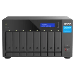 Qnap TVS-h874T-i7-32G, Tower, 8 x 2.5"/3.5" SATA, Intel Core i7 12C/20T, 32GBDDR4 SODIMM (Max. 64GB), 2 x 2.5GbE, Single