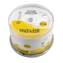 MAXELL CD-R 700MB, 50 szt. w opakowaniu cake (szpindel), szybkość zapisu 52X, 80 min. Płyty wysokiej jakości z możliwośc