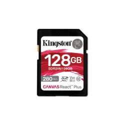 KINGSTON microSDXC Canvas 128GB React Plus UHS-II 280R/100W U3 V60 for Full HD/4K