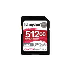 KINGSTON microSDXC Canvas 512GB React Plus UHS-II 280R/150W U3 V60 for Full HD/4K