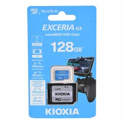 KIOXIA Exceria Plus 128GB microSD G2 UHS I U3 V30 with adapter