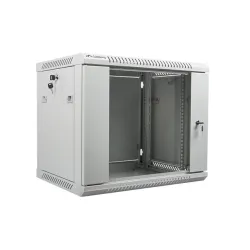 Szafa jednosekcyjna Lanberg WF01-6409-10S (9U; 500mm / 600mm / 450 mm; wisząca; Szklane; 19''; kolor szary)