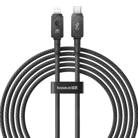 Kabel Baseus Unbreakable USB C-Lightning 20W 2m (czarny)