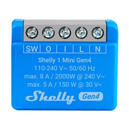 Inteligentny sterownik WiFi Shelly 1 Mini Gen4, 2 sztuki