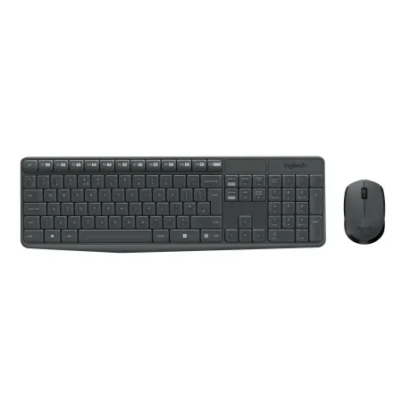 Zestaw klawiatura + mysz membranowa Logitech MK235 920-007931 (USB 3.0; kolor szary; optyczna)