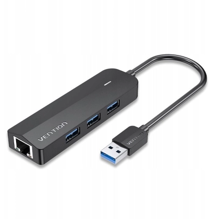 Hub 5w1 Vention USB 3.0 z adapterem Gigabit Ethernet