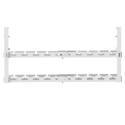 Organizer podbiurkowy na kable Maclean MC-102 W, max. obciążenie 5kg, max. 728mm, 2 poziomy, biały