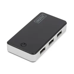 Hub USB DIGITUS DA-70231 4xUSB 3.0 aktywny czarny