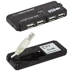 Hub USB Esperanza EA112 4xUSB 2.0 czarny