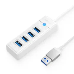 Hub USB-A Orico PW4U-U3-015-WH-EP 4x USB-A 3.1 biały