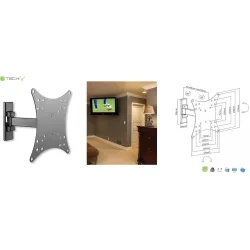 Uchwyt ścienny Techly 23"-42", 20kg obrotowy