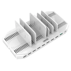 Stacja ładująca Unitek Y-2190, 10 x USB, QC3.0, USB-C Power Delivery, 160W