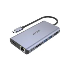 Hub USB-C Unitek D1056A, 2x USB 3.1, HDMI, DP, RJ45, SD