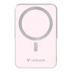 Powerbank Verbatim Charge 'n' Go Magnetic Wireless with Stand 10000mAh USB-C PD 3.0 Pink
