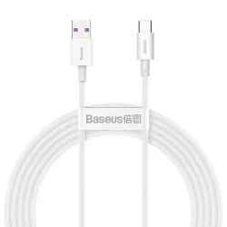 Kabel przewód USB - USB-C / Typ-C Baseus Superior CATYS-A02 z obsługą szybkiego ładowania 66W 2m biały