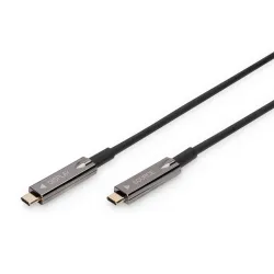 Kabel DIGITUS połączeniowy hybrydowy AOC Audio-Video 4K60Hz USB Typ C - Typ C (DP Alternate Mode) M/M 20m