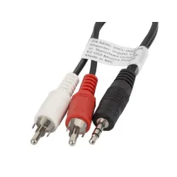 Kabel audio Lanberg stereo minijack - 2x Chinch M/M 2m