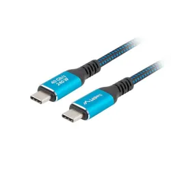 Kabel Lanberg USB-C M/M USB4 0,5M 240W 8K 60Hz Czarno-niebieski