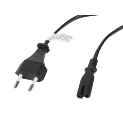 Kabel zasilający Lanberg CEE 7/16 -> IEC 320 C7 EURO (radiowy) 1,8m czarny