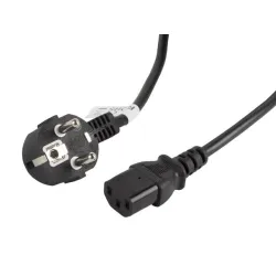 Kabel zasilający Lanberg CEE 7/7 -> IEC 320 C13 3m VDE czarny