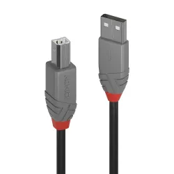 Kabel USB 2.0 LINDY A/M - B/M Anthra Line 10m do drukarki czarny