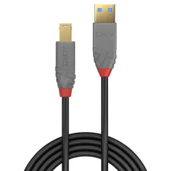 Kabel USB 3.0 LINDY A/M - B/M Anthra Line 1m do drukarki czarny