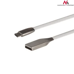 Kabel USB 2.0 Maclean MCTV833W USB A (M) - Micro USB B (M) biały 1m