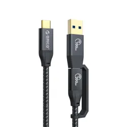 Kabel USB Orico  ACC32-03-BK-BP USB-C - USB-C+USB-A 20 Gbps, 4K, 100W, 0,3m