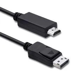 Kabel Qoltec DisplayPort v1.1 męski | HDMI męski | 4K | 1m