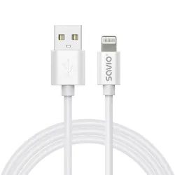 Kabel USB SAVIO CL-192 USB-A do Lightning 1m biały
