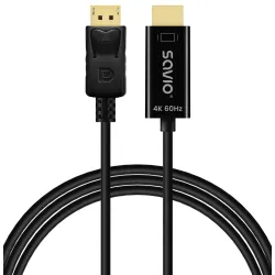 Kabel adapter Savio CL-189 DisplayPort do HDMI 4K 60Hz