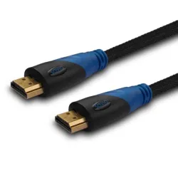 Kabel HDMI Savio CL-48 2m, oplot nylonowy, złote końcówki