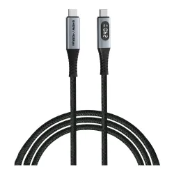 Kabel Verbatim USB-C(M) - USB-C(M) z wyświetlaczem, 1,2m, 240W, PD, czarny