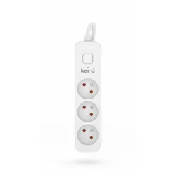 Przedłużacz KERG z wyłącznikiem M02381 3-gniazdowy 5m 3×1,5mm2 H05VV-F 16A/250V biały