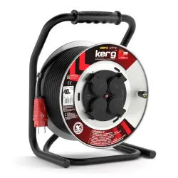 Przedłużacz zwijany KERG 40m 3×2,5mm2 H05RR-F 250V czarny