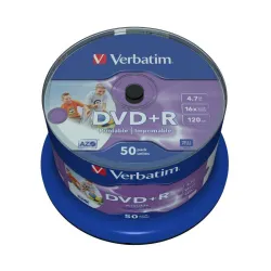Płyty DVD+R Verbatim 16x 4.7GB Printable No ID (Cake 50)