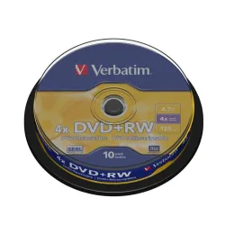 Płyty DVD+RW Verbatim 4x 4.7GB Matt Silver (cake 10)
