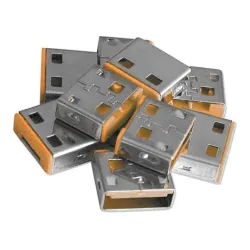 Blokada portów USB LINDY 10 szt. Port Locks (no Key) Pomarańczowy