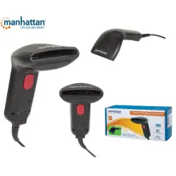Skaner kodów kreskowych USB Manhattan, kontaktowy