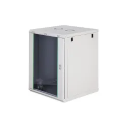 Szafa sieciowa wisząca jednosekcyjna DIGITUS Dynamic 19" 16U, 600x600, drzwi szyba, szary, niezmontowana, 60kg