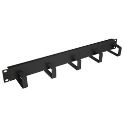 Organizer kabli do szaf Rack 19" EFB-Elektronik 699995TS.1, 1U, 5 uchwytów, metalowy, czarny