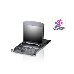 Konsola LCD 17" KVM ATEN KL1508AM (KL1508AM-AXA-AG) Dual Rail 8-port. kat.5