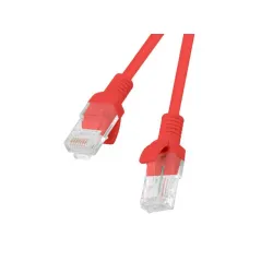 Patchcord Lanberg UTP kat.5e 0,25m czerwony