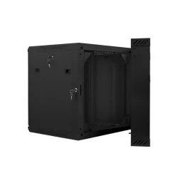 Szafa instalacyjna Rack dwusekcyjna wisząca 19" 12U 600x600 czarna Lanberg (flat pack)