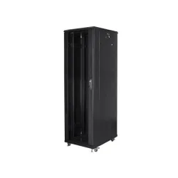 Szafa instalacyjna Rack stojąca 19" 42U 600x1000 czarna Lanberg (flat pack)